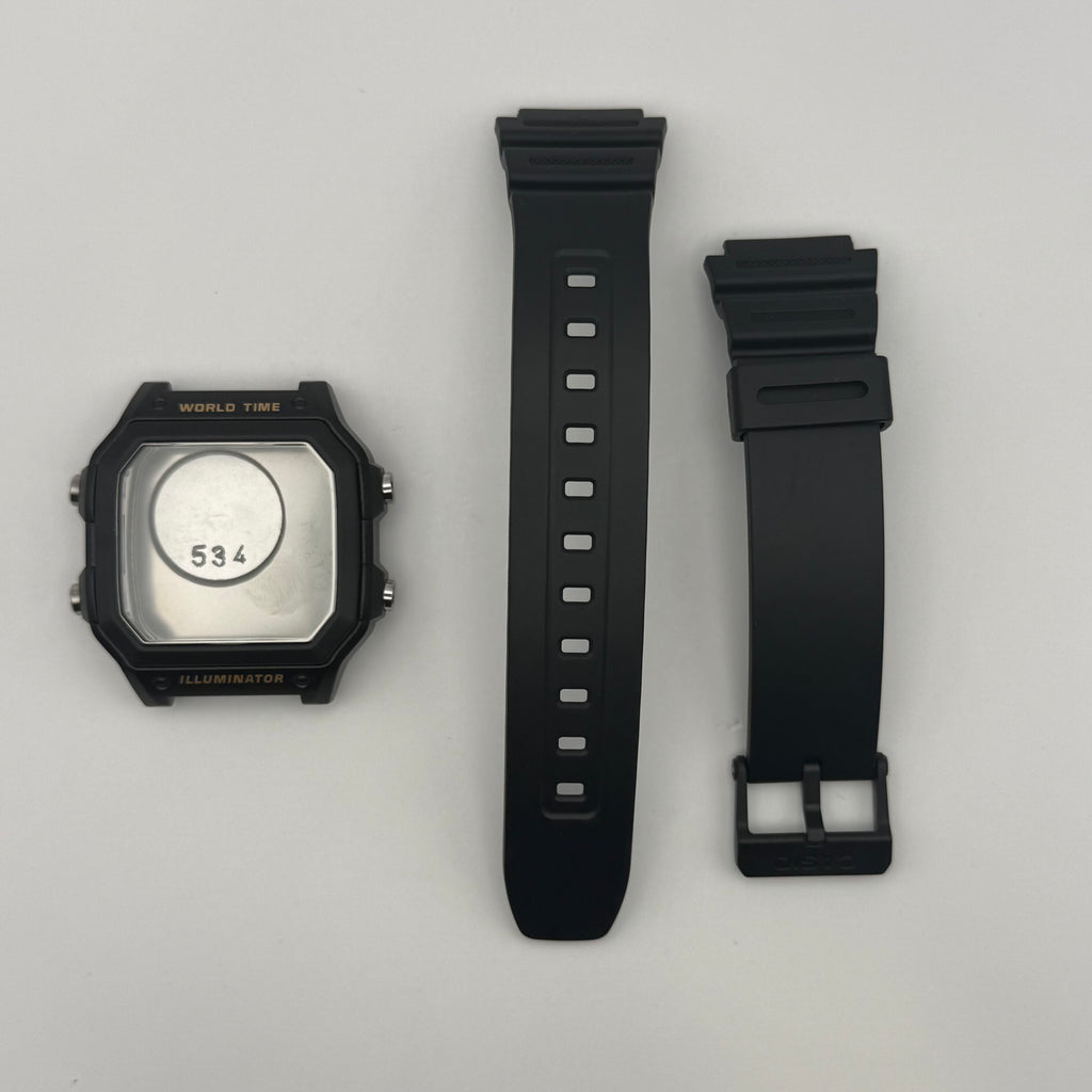 OEM Casio AE1200 Case/Strap Black, Gold Text