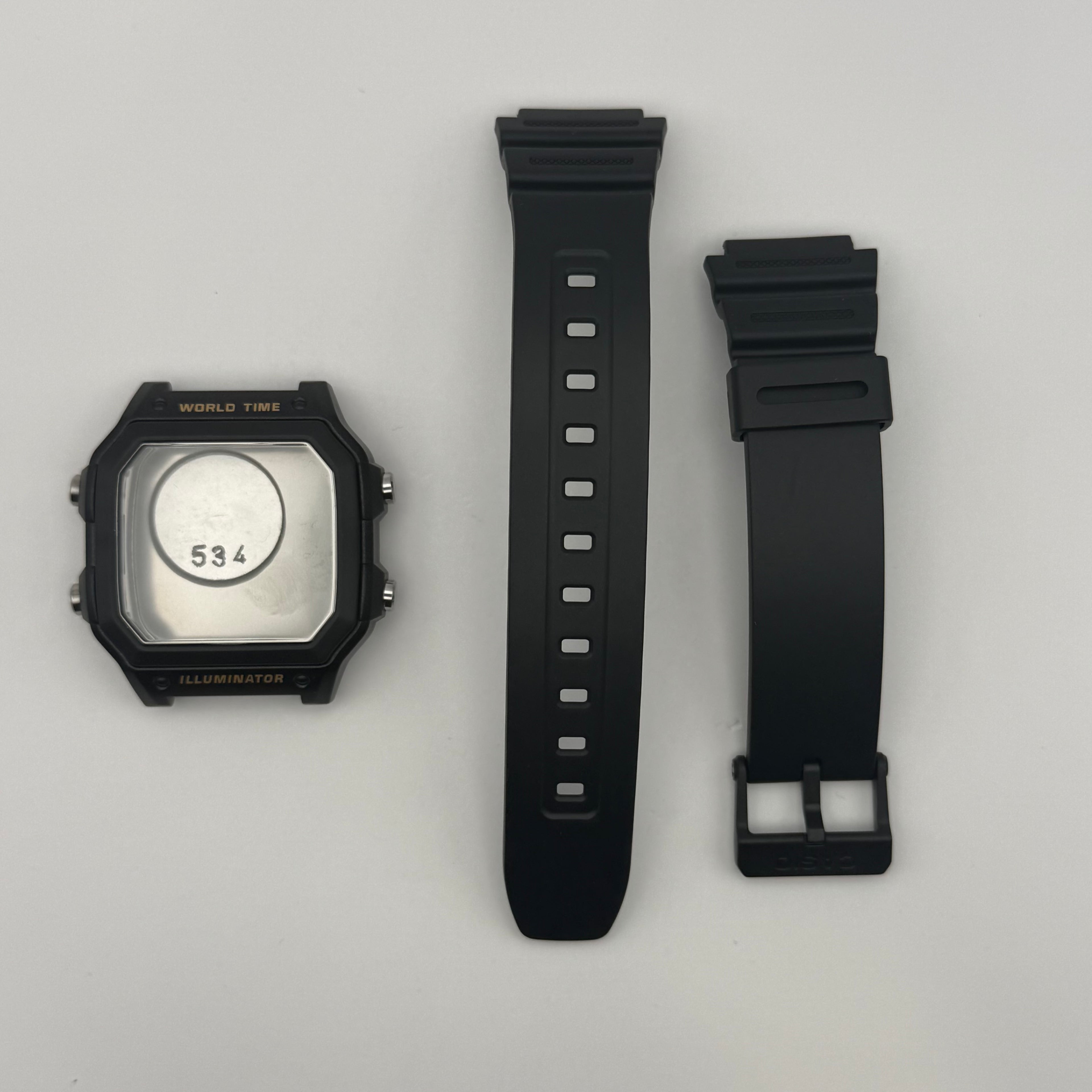 OEM Casio AE1200 Case/Strap Black, Gold Text
