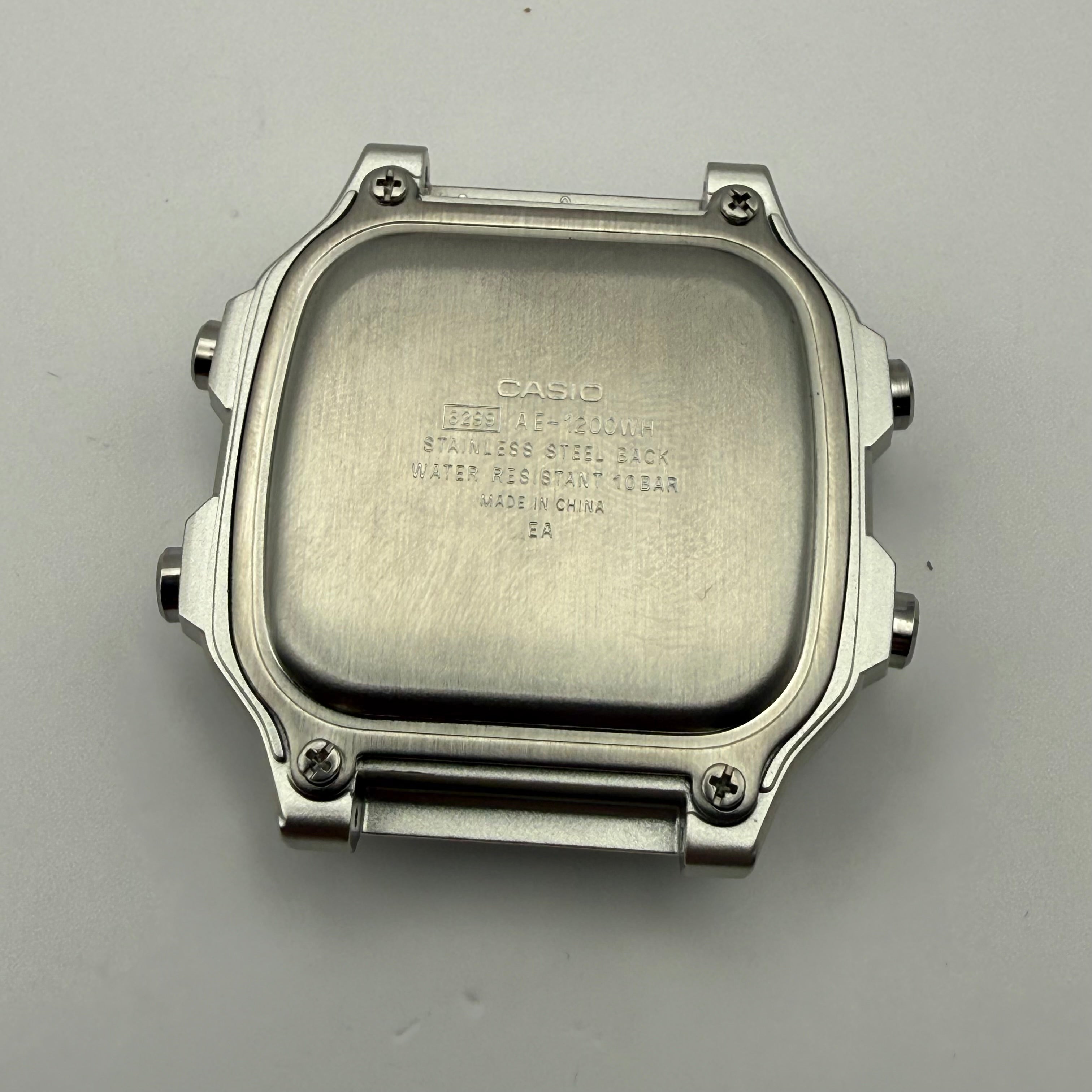 OEM Casio AE1200 Silver Case/Black Strap, Black Text