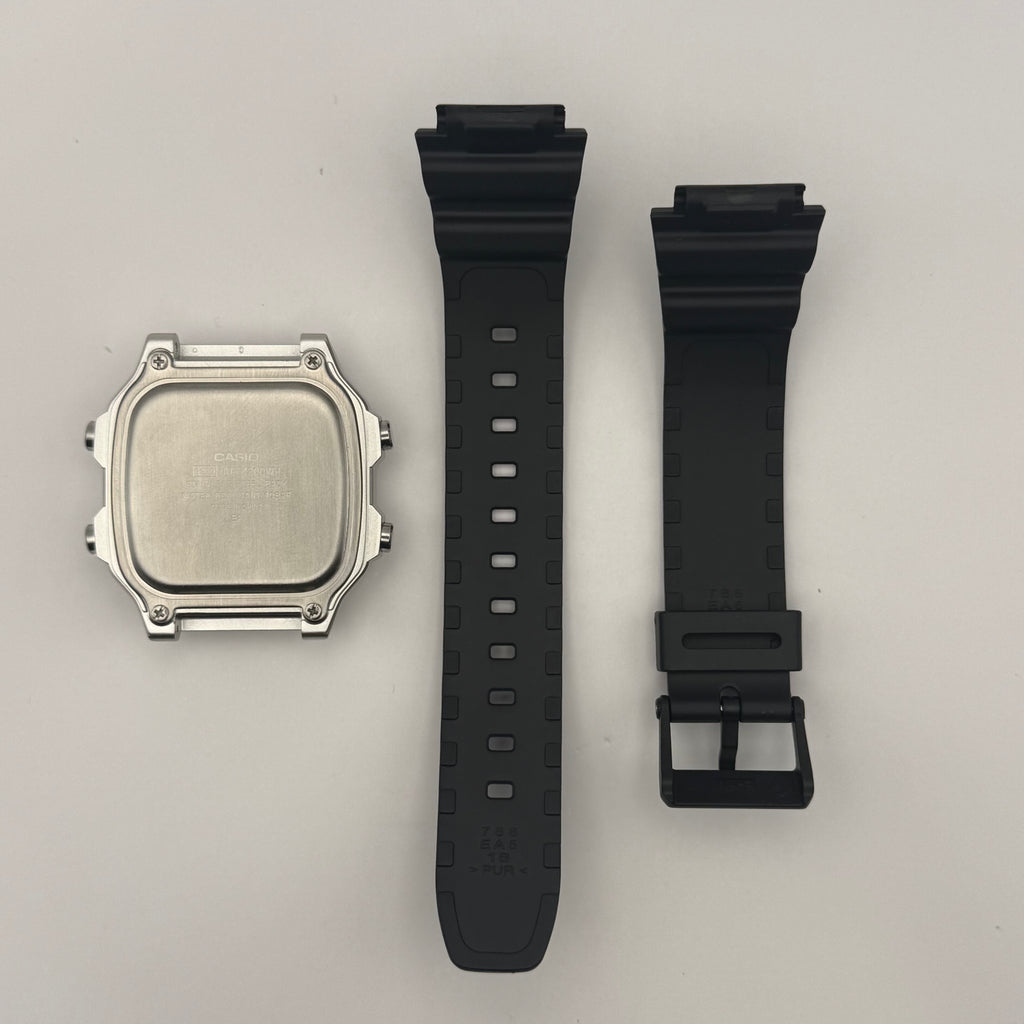 OEM Casio AE1200 Silver Case/Black Strap, Black Text