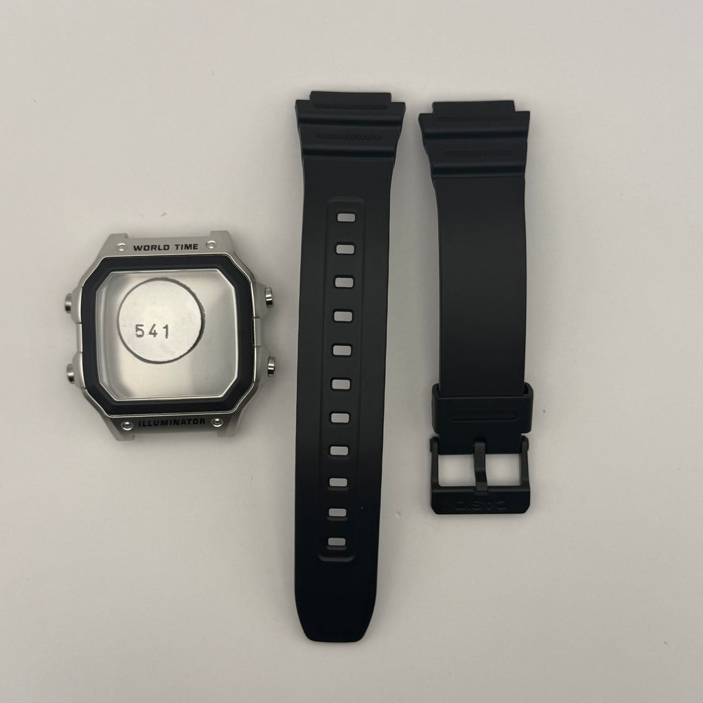OEM Casio AE1200 Silver Case/Black Strap, Black Text